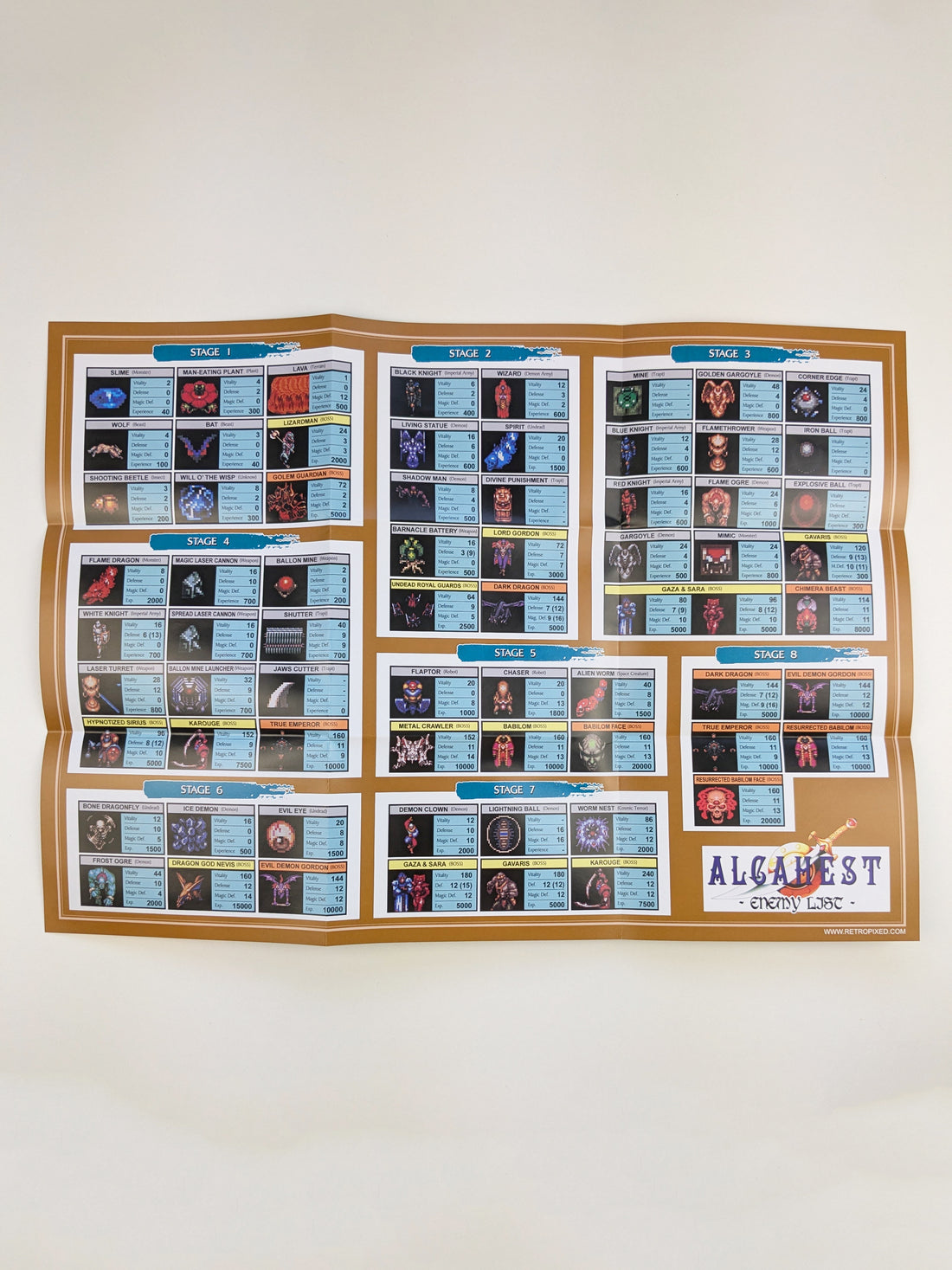 Alcahest - Super Nintendo - Poster/Map (FOLDED)