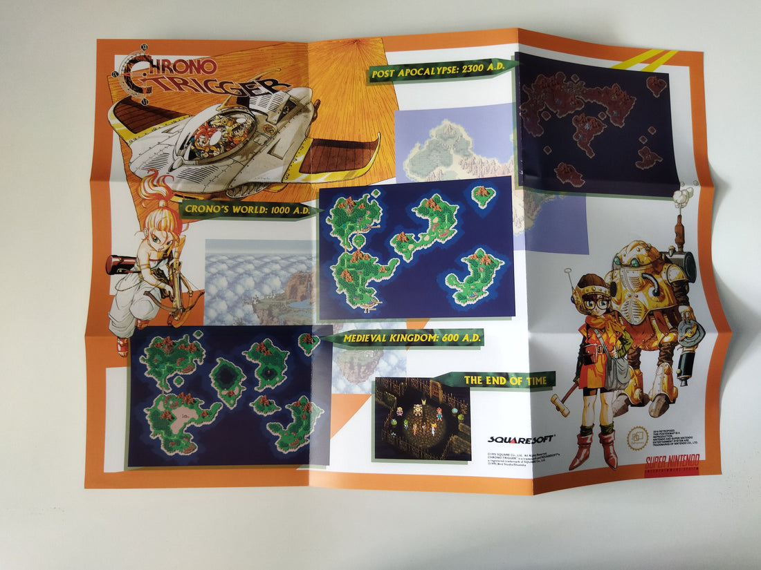 Chrono Trigger - Super Nintendo - Posters/Maps (FOLDED)