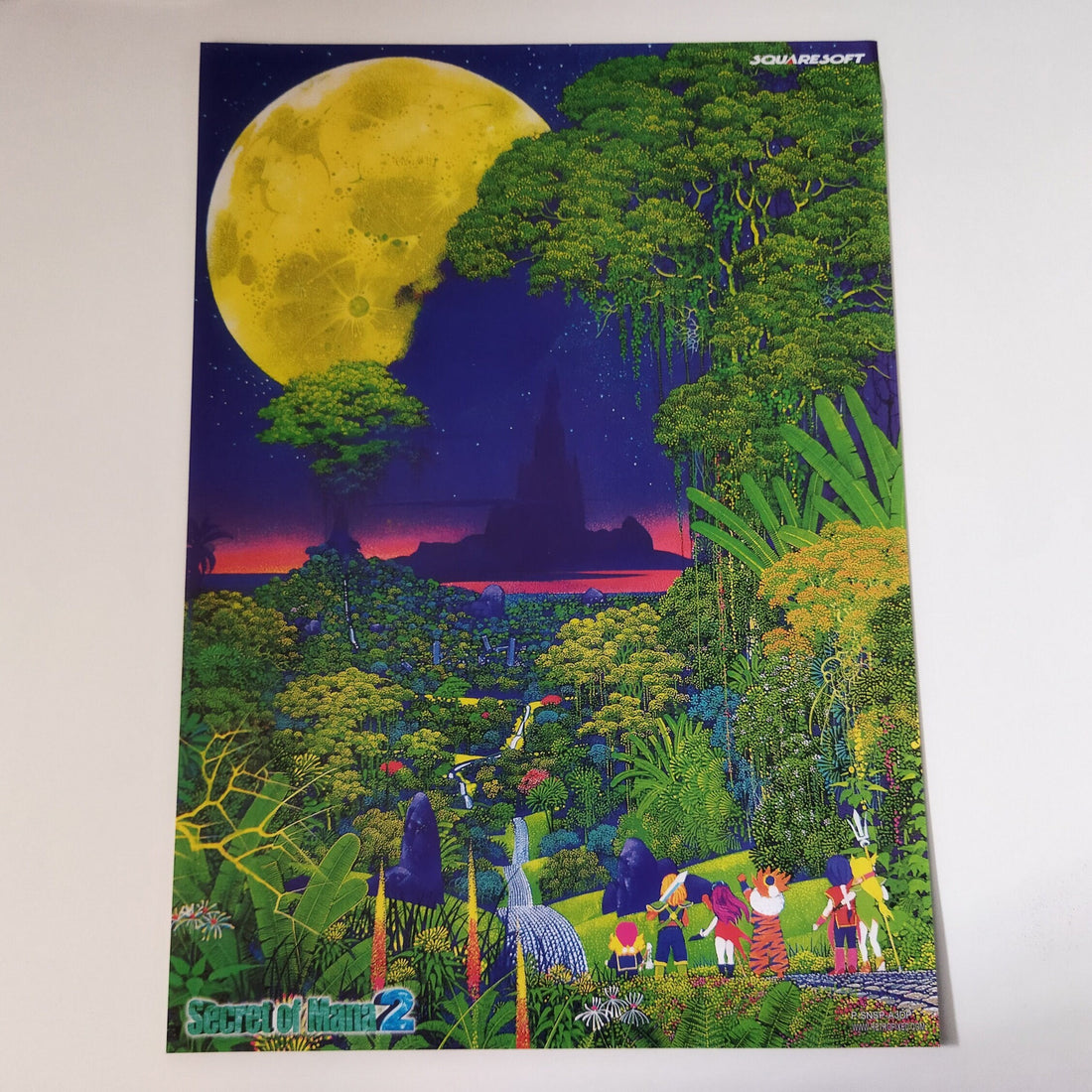 Secret of mana 2 - Super Nintendo - Poster/Map (FOLDED)