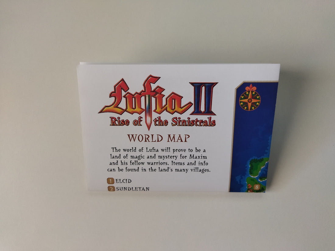 Lufia II Rise of the Sinistrals - Super Nintendo - Poster/Map (FOLDED)