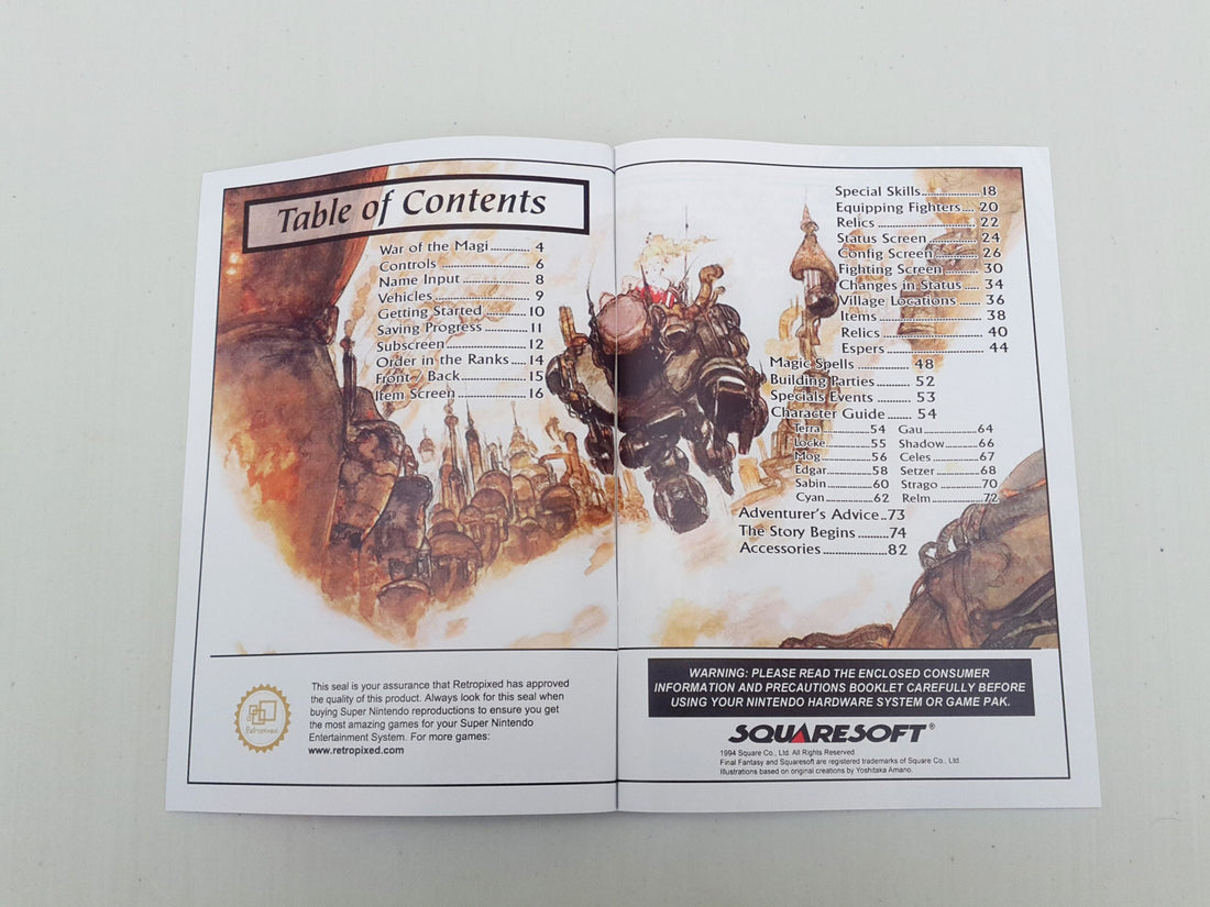 Final Fantasy VI - Super Nintendo - Manual