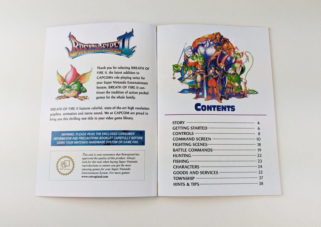 Breath of Fire II - Super Nintendo - Manual
