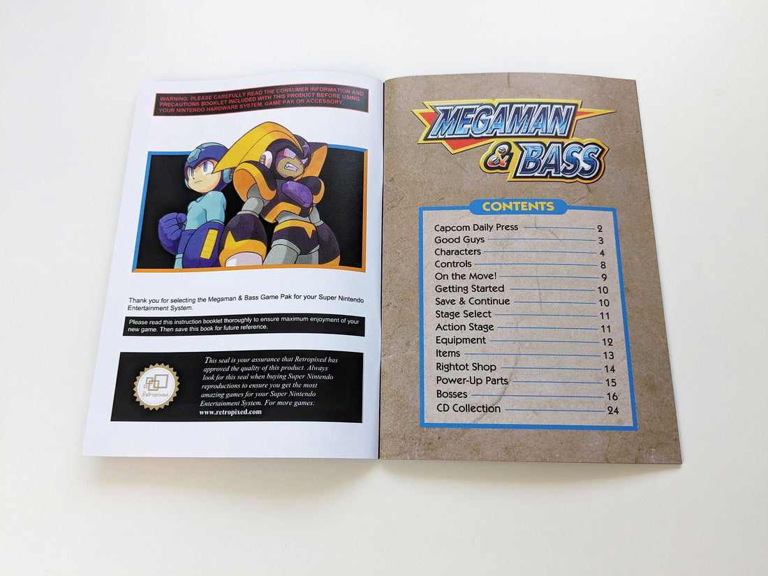 Megaman & Bass - Super Nintendo - Manual
