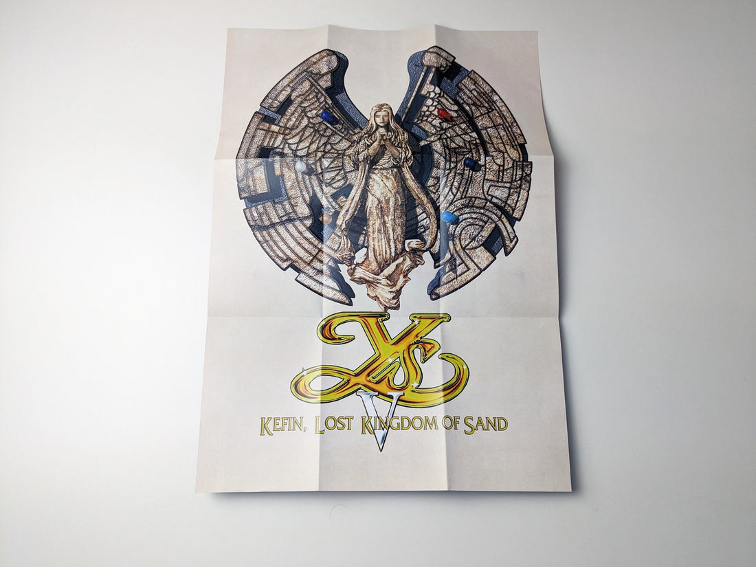Ys V Kefin, Lost Kingdom of Sand - Super Nintendo - Poster/Map (FOLDED)