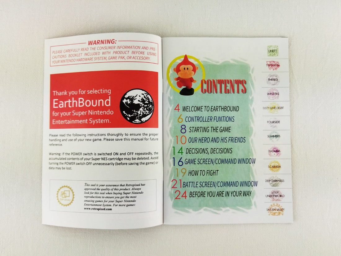 Earthbound - Super Nintendo Manual - English PAL