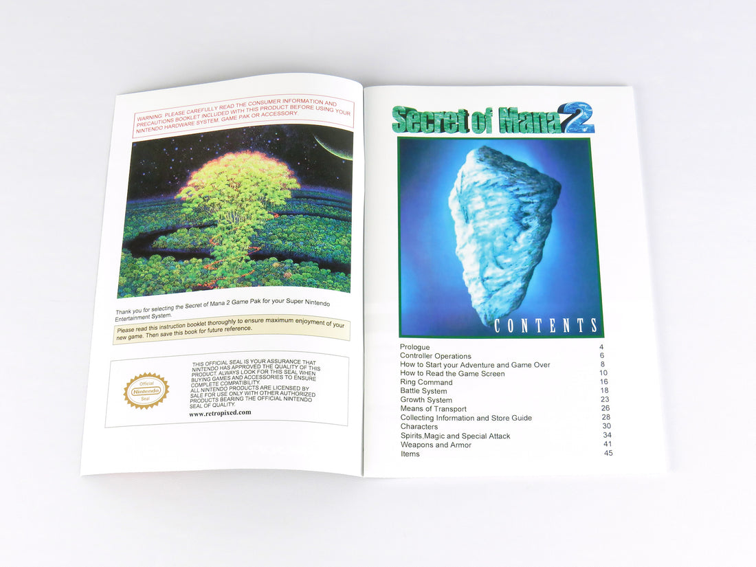 Secret of Mana 2 - Super Nintendo - USA Manual