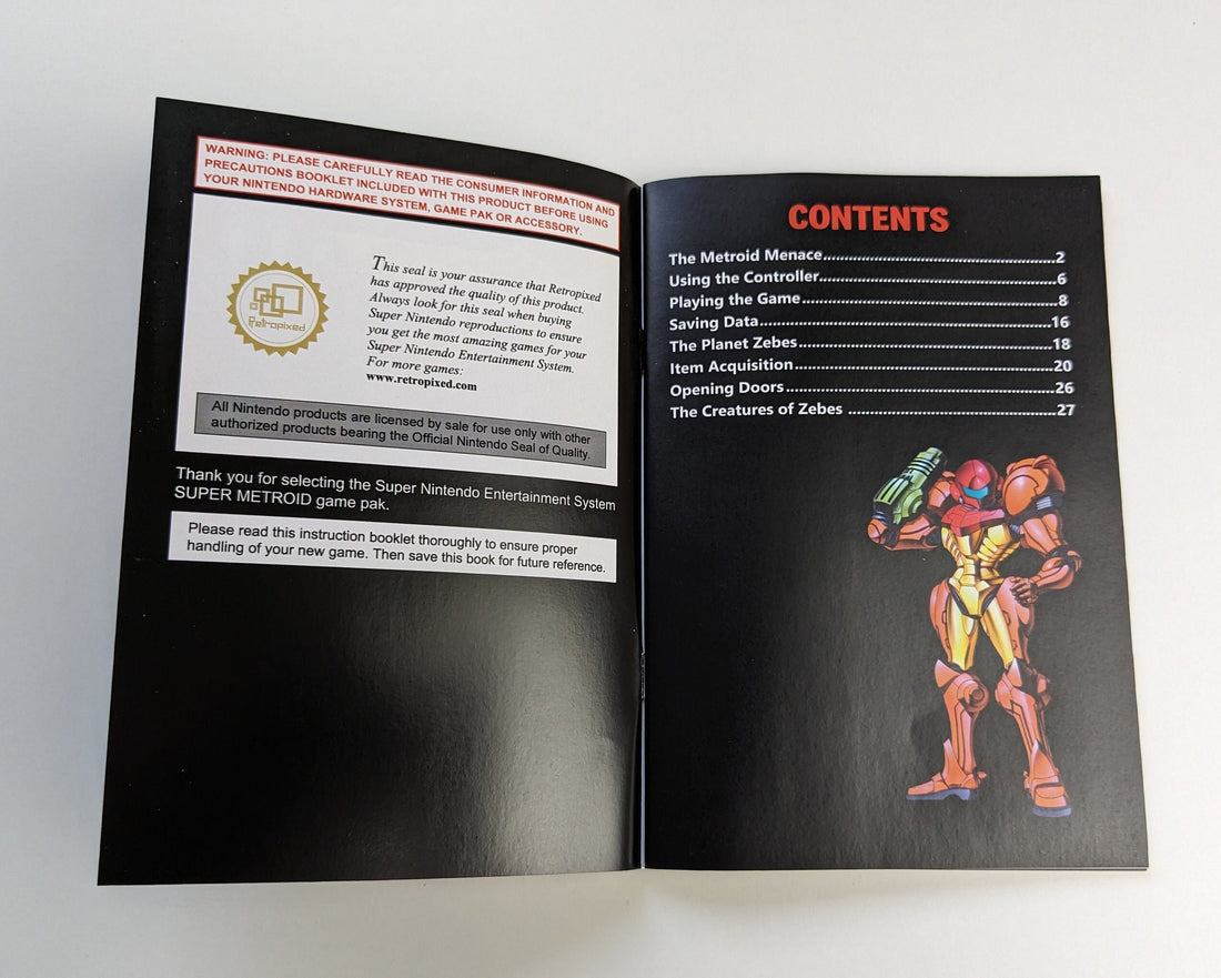 Super Metroid - Super Nintendo - Manual