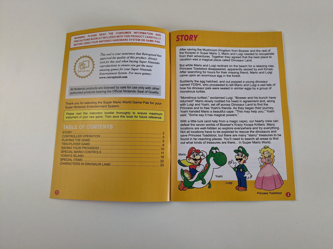 Super Mario World - Super Nintendo - Manual
